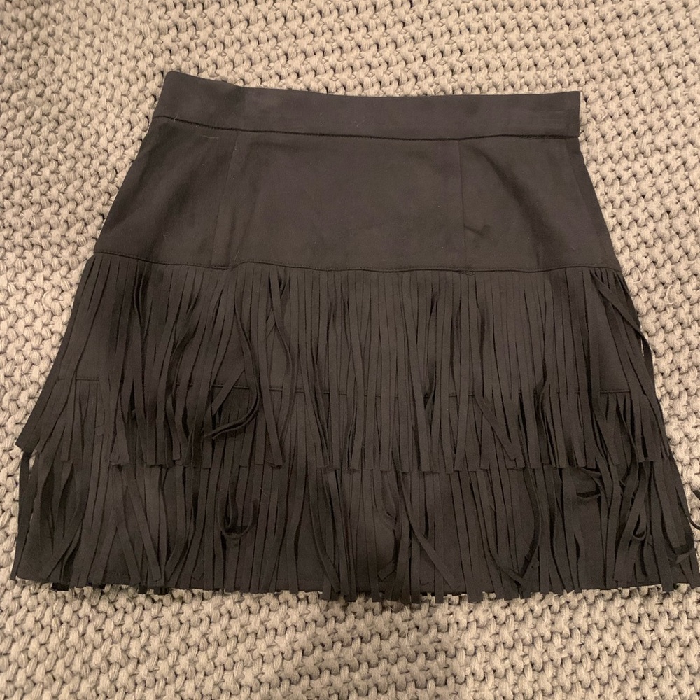 Fringe mini skirt